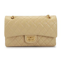 Crossly Beige Leather Medium Shoulder/Crossbody Bag