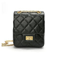 Rose Black Leather Mini Shoulder Bag