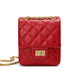Rose Red Leather Mini Shoulder Bag