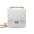 Rose White Leather Mini Shoulder Bag