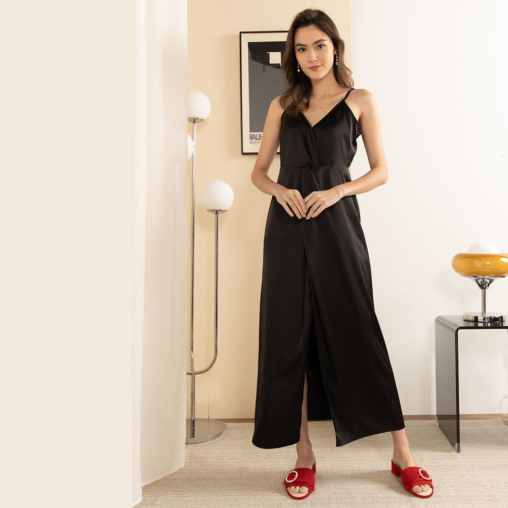 HOPE ROZA Slides Goddess Red Suede Crystal Buckle Slide Sandal