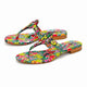Moonraker Multicolor Floral Pattern Leather Sandal