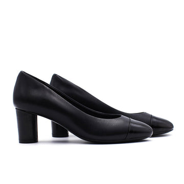 Karla Black Cap Toe Block Heels Pumps- HOPE ROSA 35