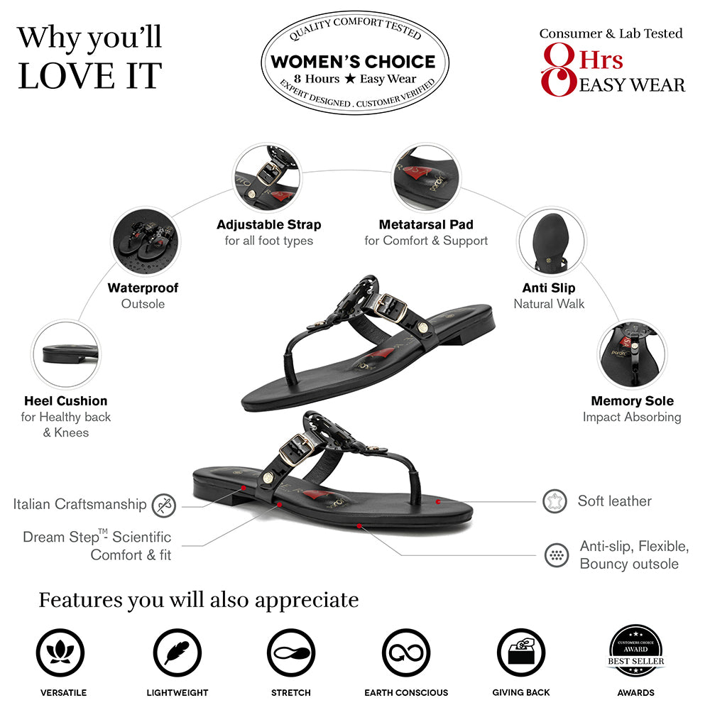 Moonraker Black Leather Sandal Sandals- HOPE ROZA 35