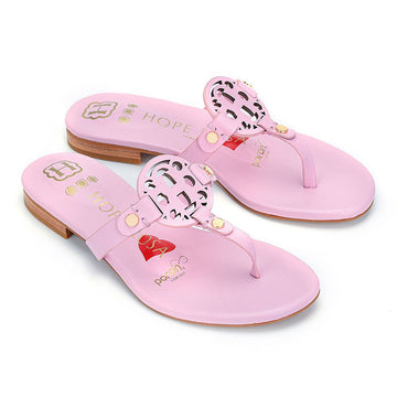 Moonraker Pink Leather Sandal Sandals- HOPE ROZA 35