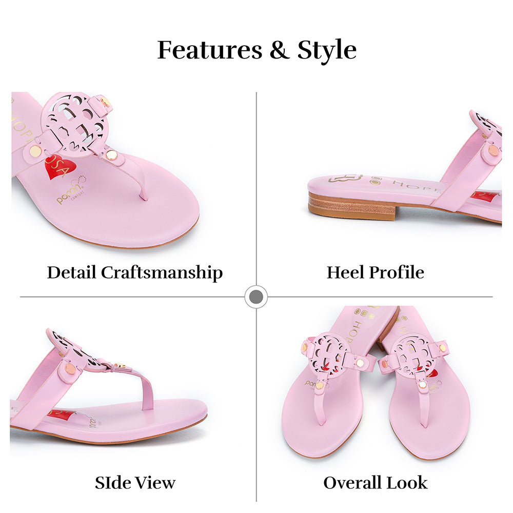 Moonraker Pink Leather Sandal Sandals- HOPE ROZA 35