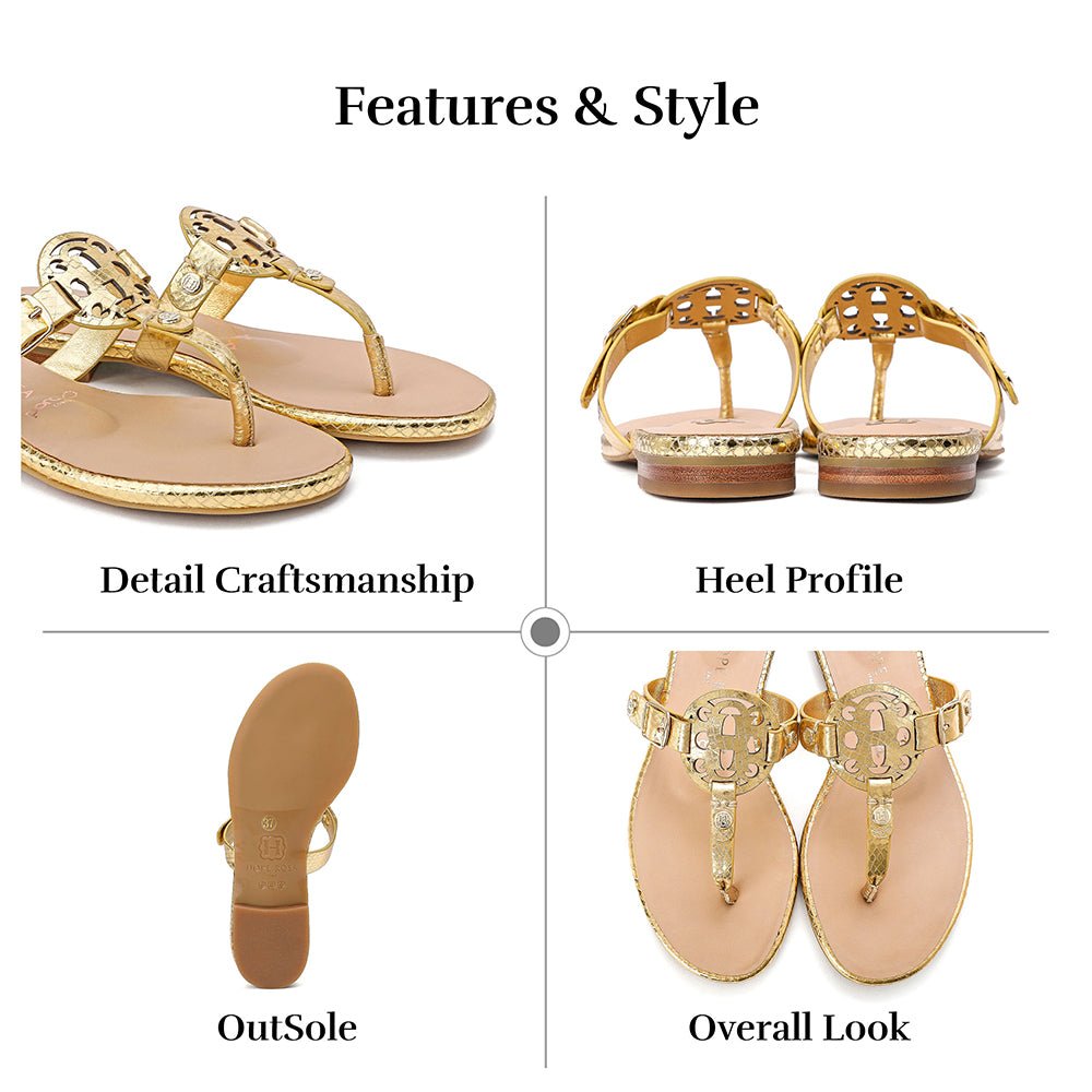Moonraker Supah Gold Leather Sandal Sandals- HOPE ROZA 35