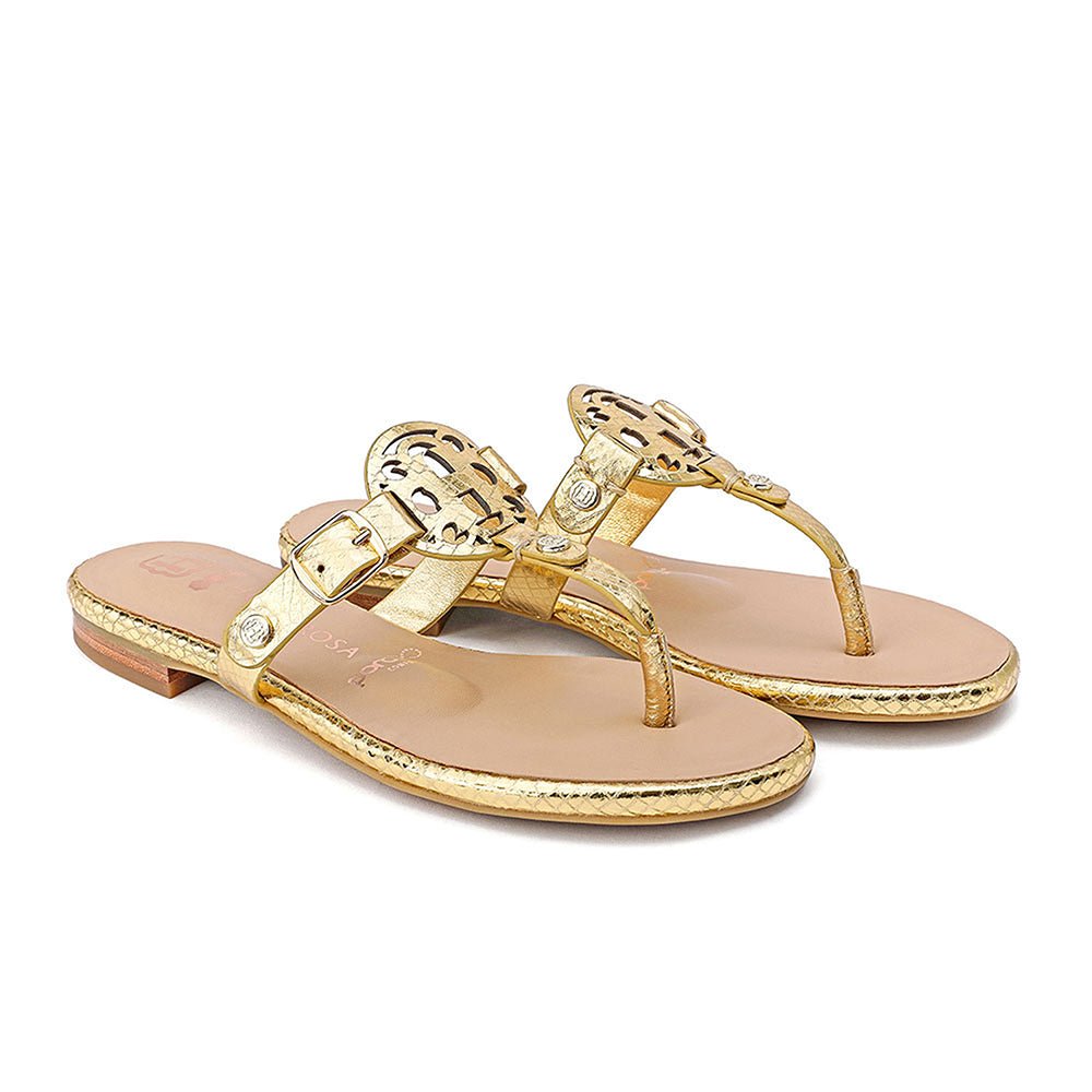 Moonraker Supah Gold Leather Sandal Sandals- HOPE ROZA 35