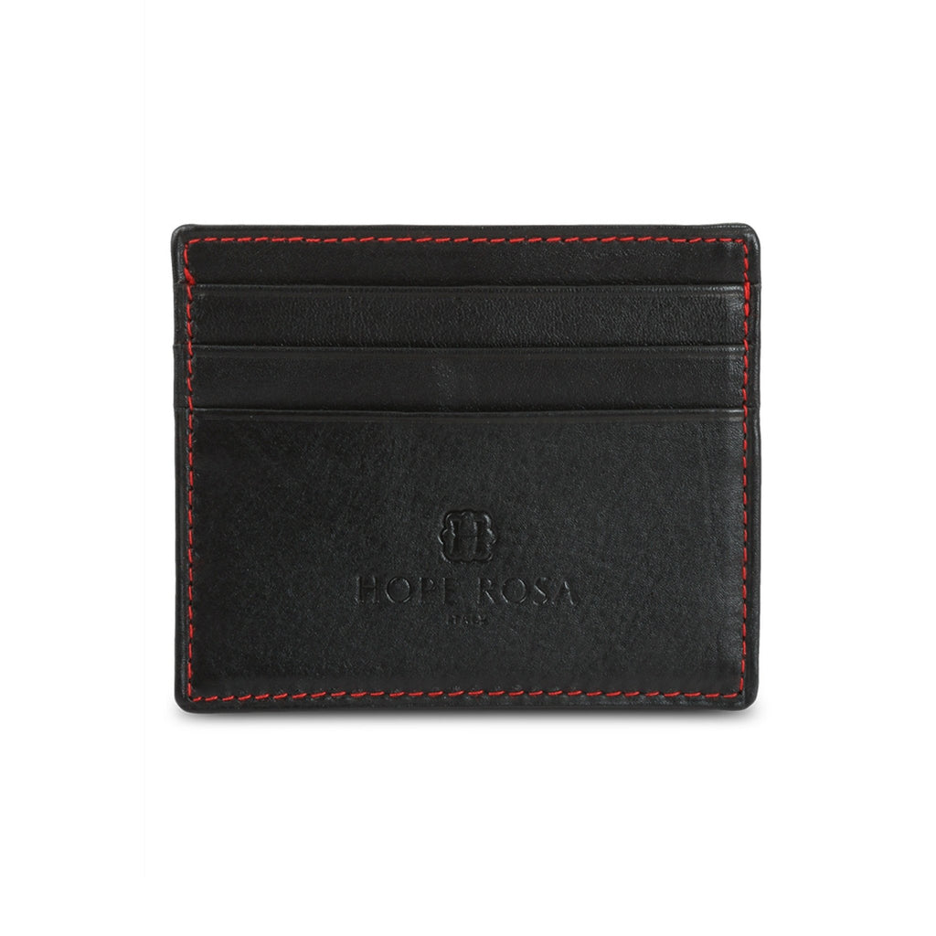 Rafa Leather Wallet and Card Holder Bags- HOPE ROSA Black