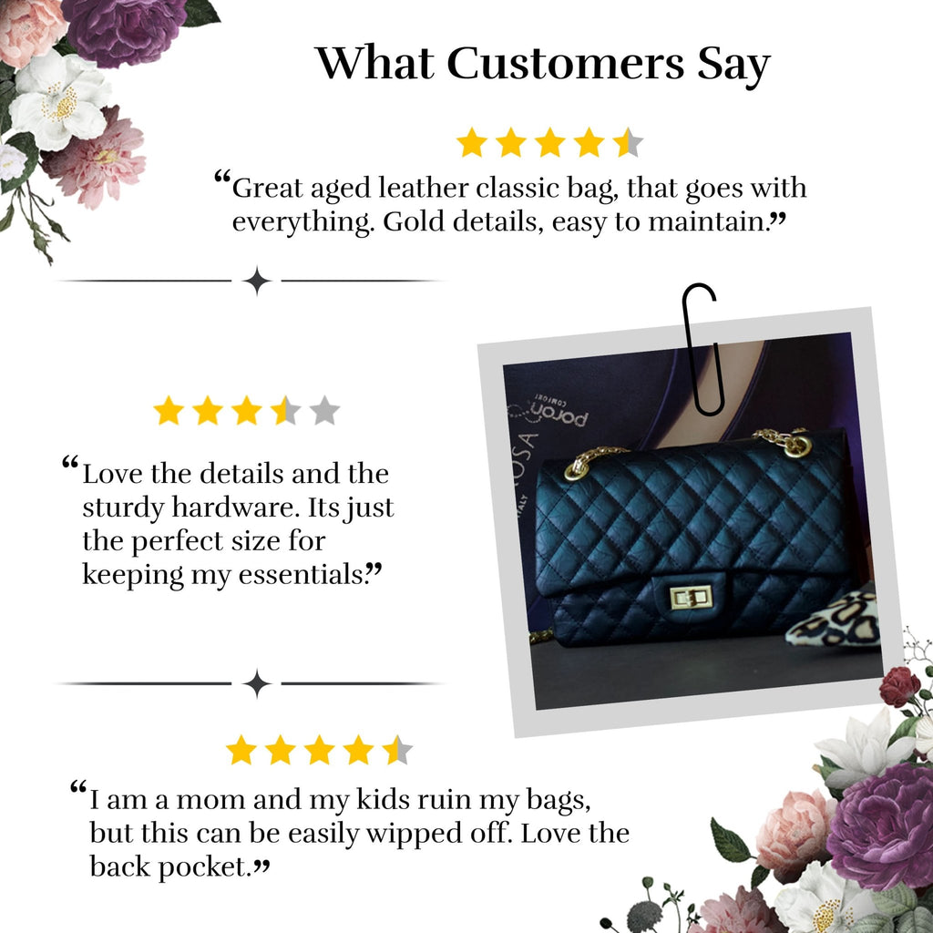 What customer say - black leather shoulder bag
