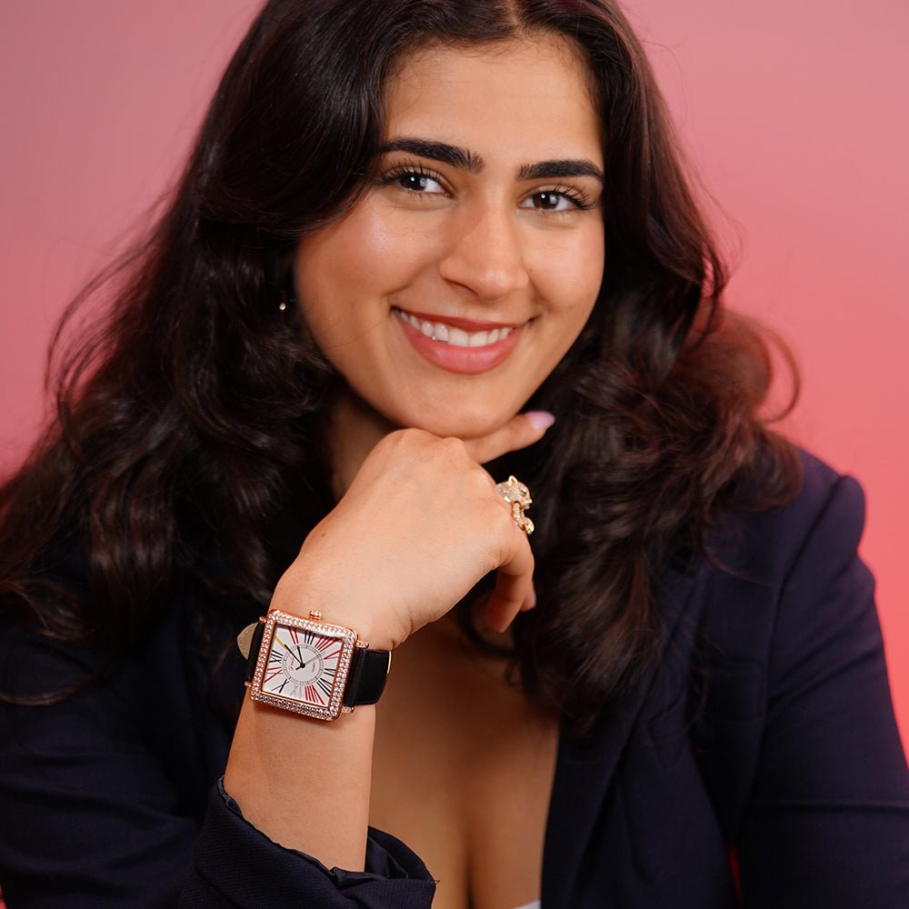 Rosed Women's Rose Gold Watch Mother of Pearl Diamante G18110R Watch- HOPE ROSA